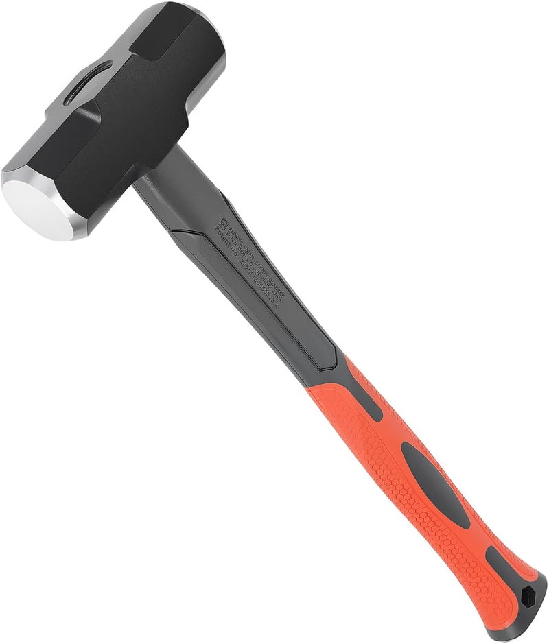 DESHIL 3lb Sledge Hammer - Heavy Duty Drilling Hammer with Forged Steel Head & Fiberglass Handle, Perfect for Demolition, Construction, and Blacksmithing - Image 1